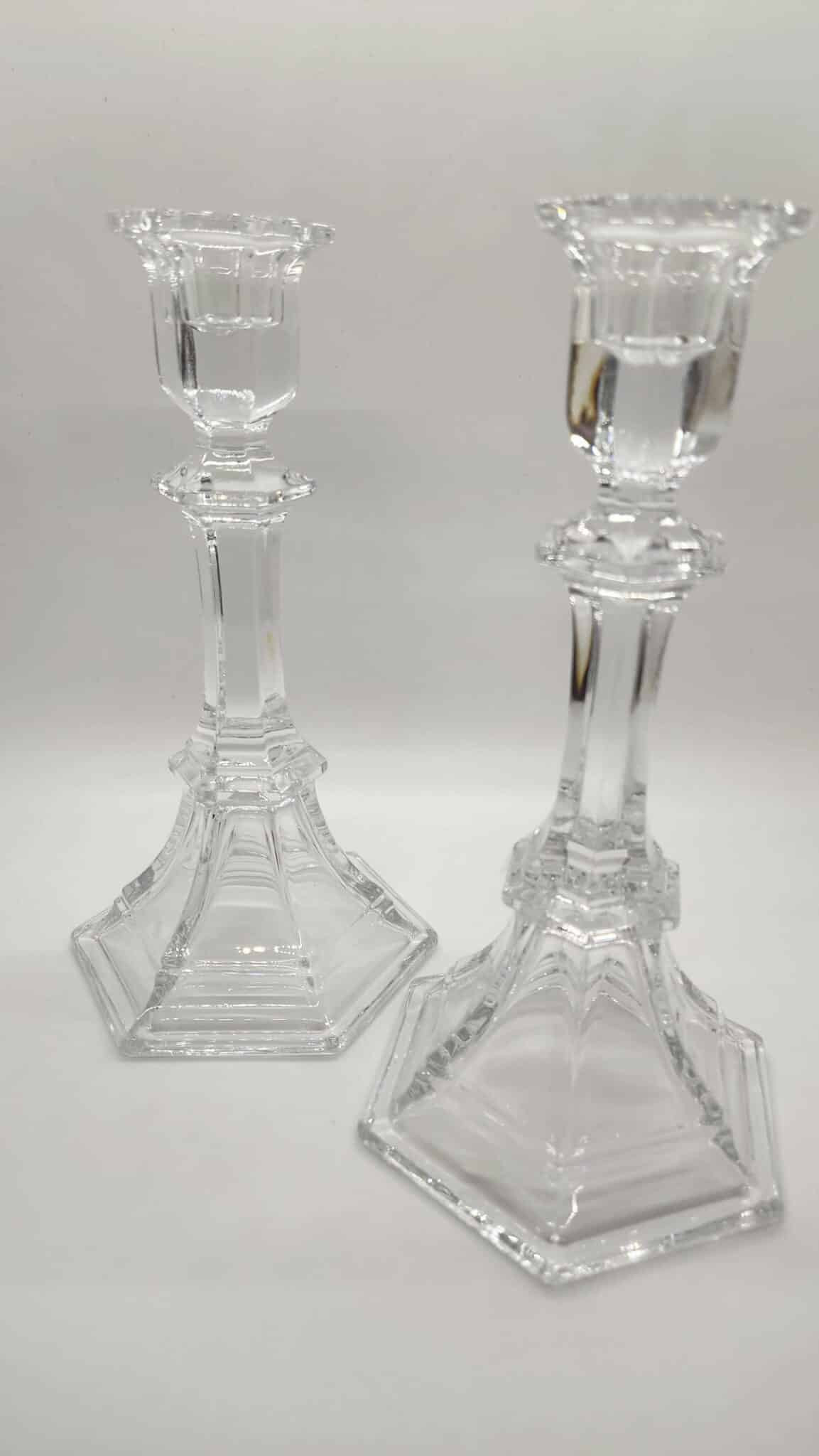 Vintage 8" Crystal Candle Holders (Pair) | Vintage Keepers