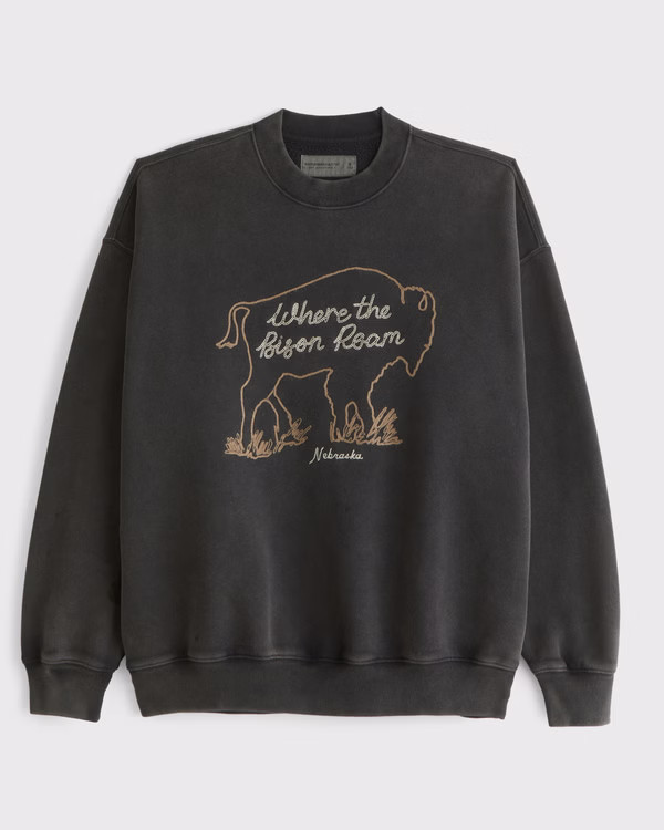 Men's Western Graphic Crew Sweatshirt | Men's Tops | Abercrombie.com | Abercrombie & Fitch (US)