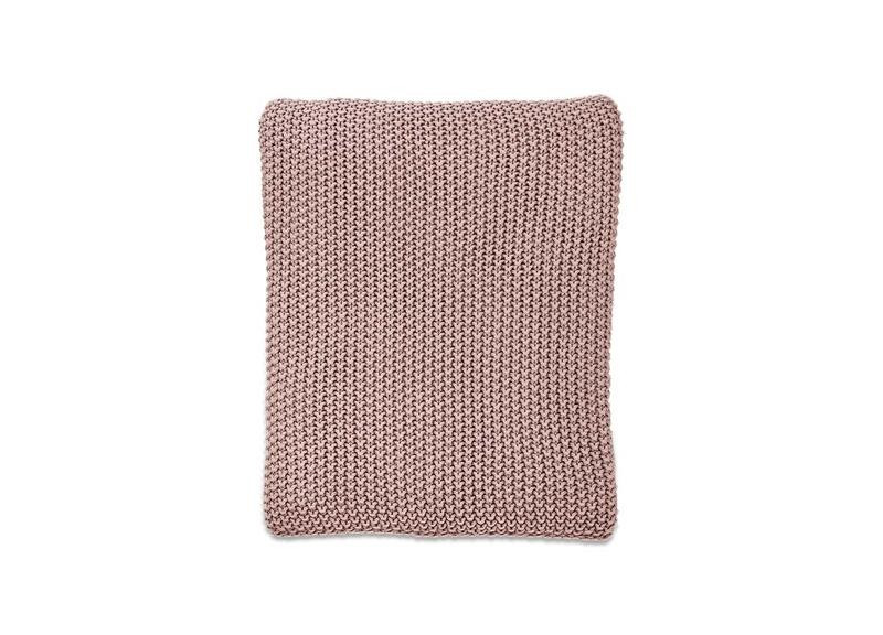 Nkuku Moss Stitch Cotton Throw Dusky Pink - Trouva | Trouva (Global)