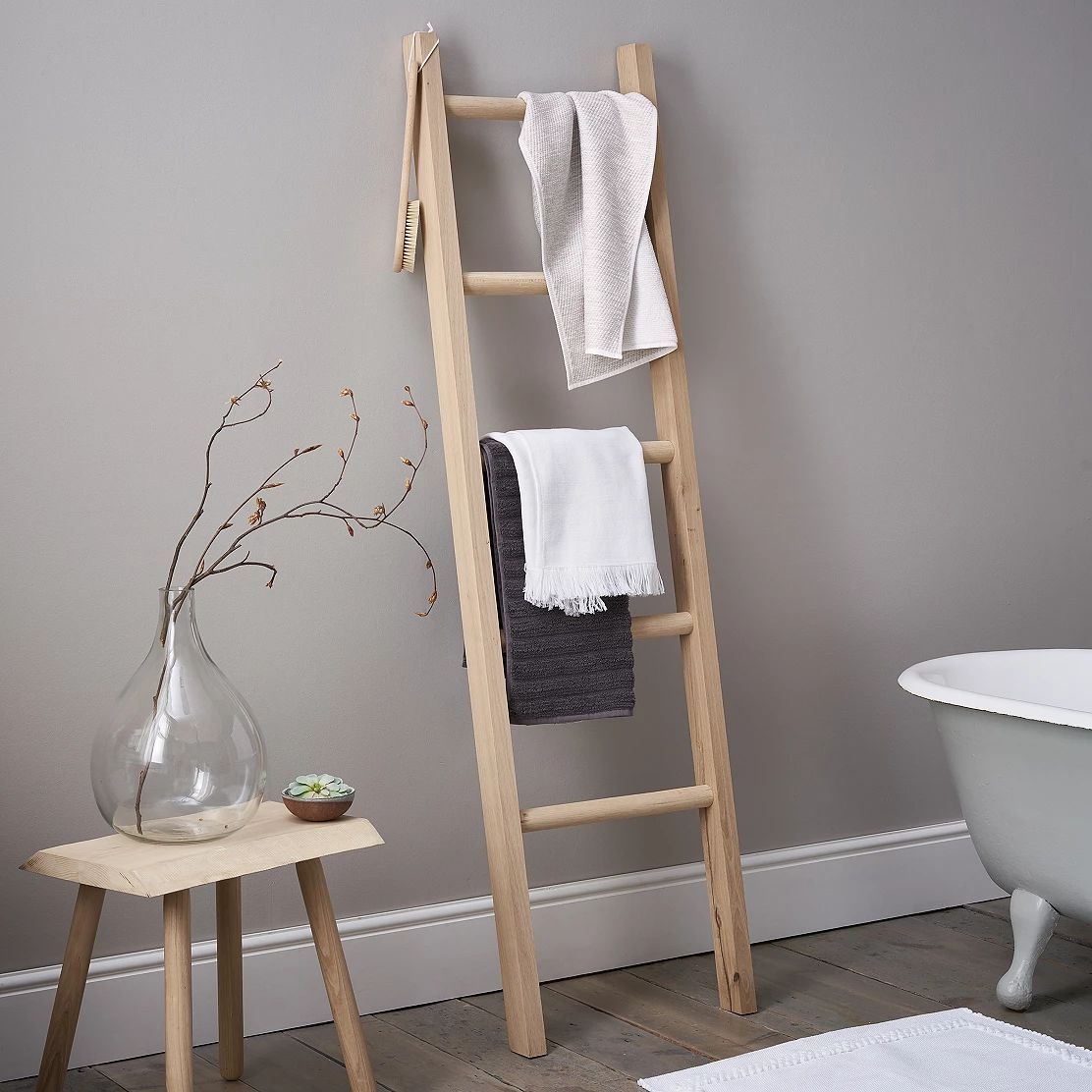 Bathroom Ladder | Bathroom Cabinets & Units | The  White Company | The White Company (UK)