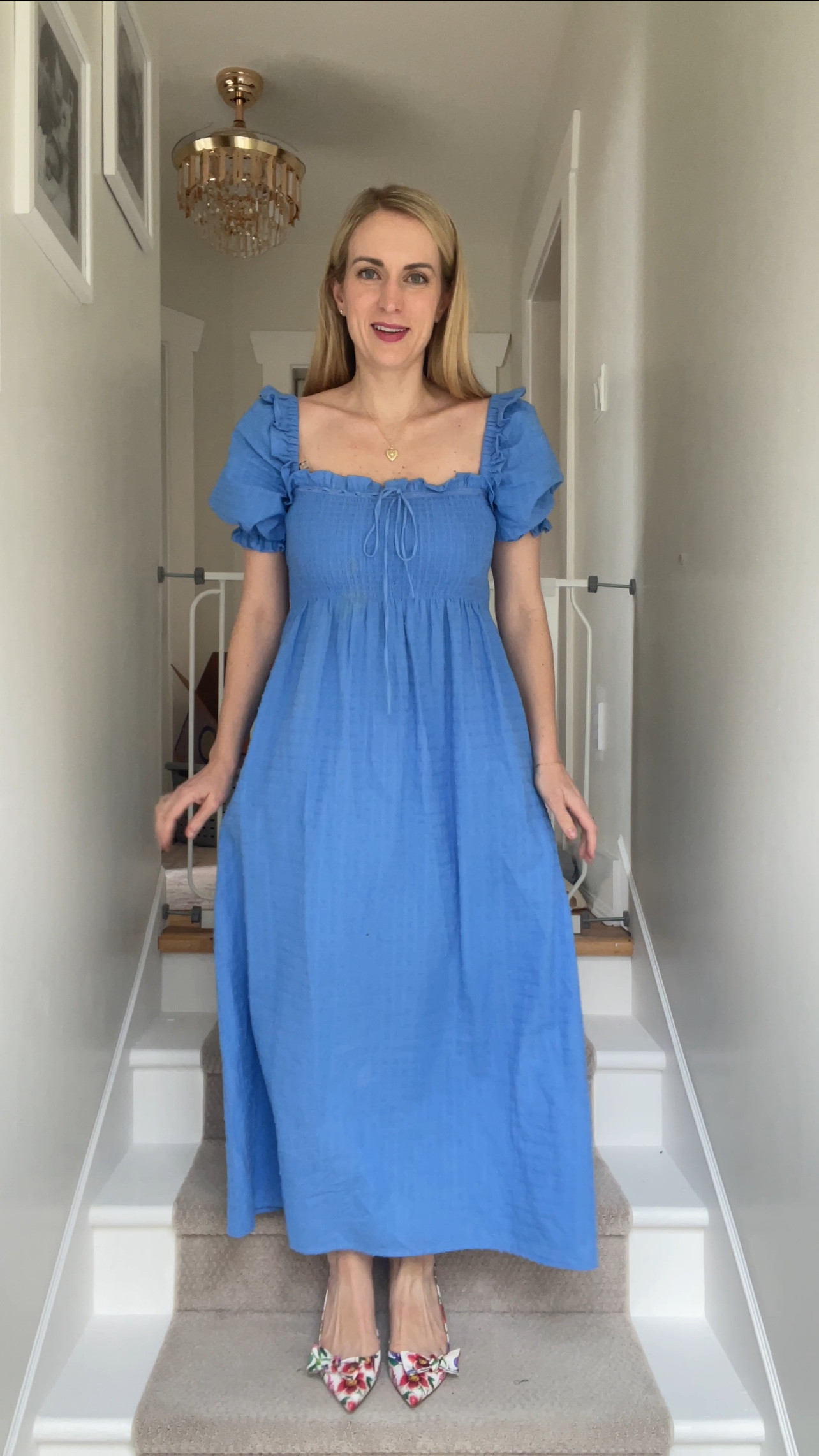 Size down a size! I’m in a small. Comes in a few colors. This hydrangea blue is perfect for spring! - spring dress - nap dress - hill house dress 

#LTKWedding #LTKStyleTip #LTKSeasonal