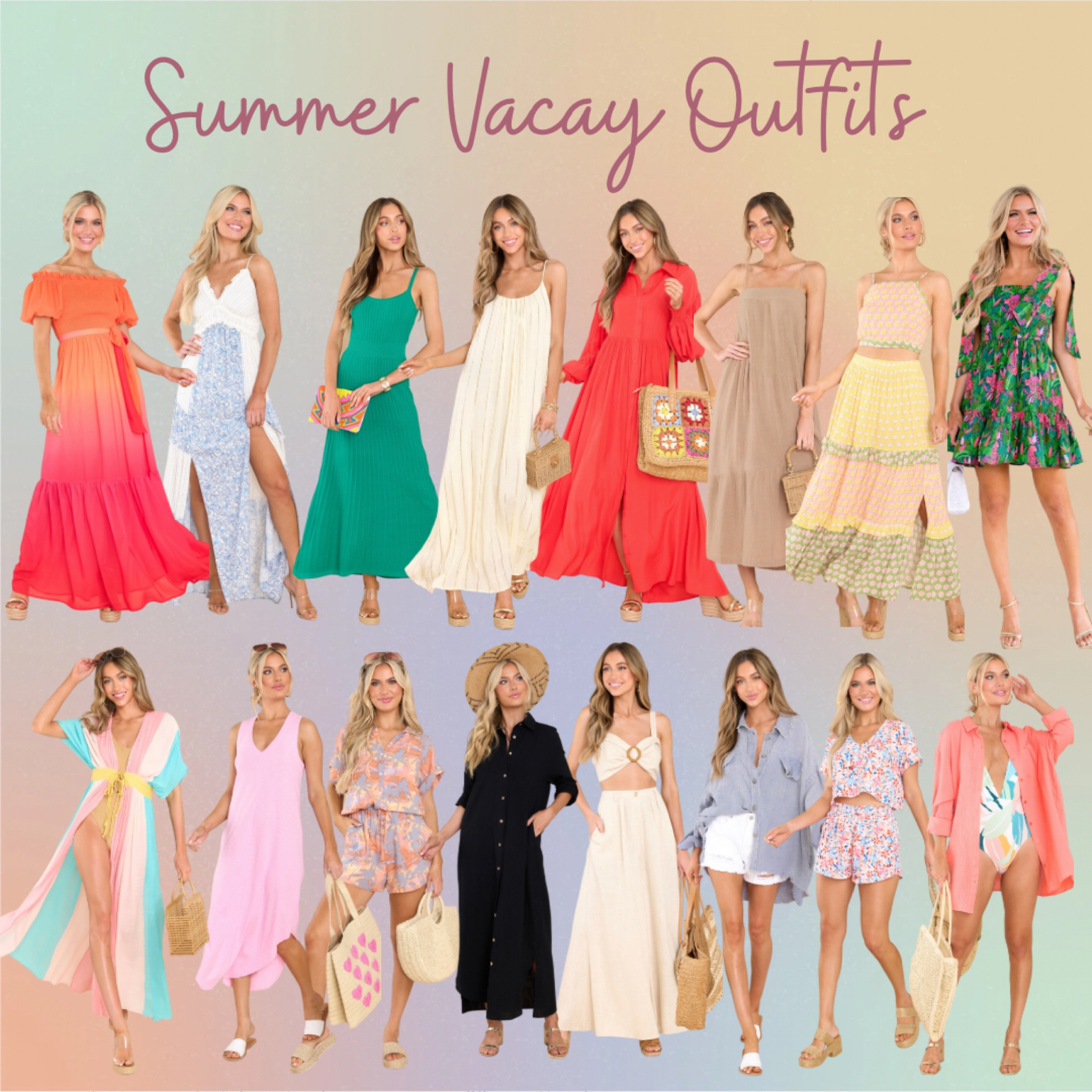 Summer Vacay Outfit ideas! I’m obsessed with all of these! #RDBABE #vacaymode #vacation #dresses #outfits #summer #beach

#LTKfit #LTKtravel #LTKstyletip