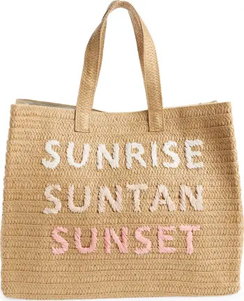 Sunrise, Suntan, Sunset Raffia Tote | Nordstrom