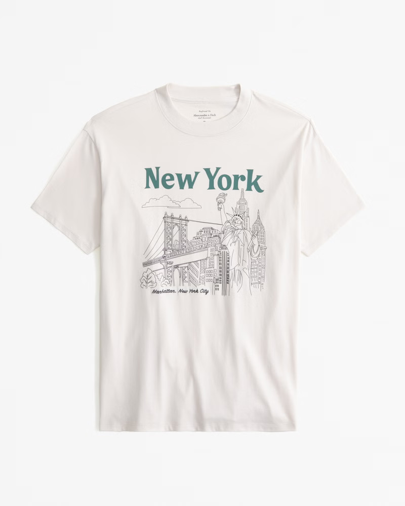 Oversized Boyfriend New York Graphic Tee | Abercrombie & Fitch (US)
