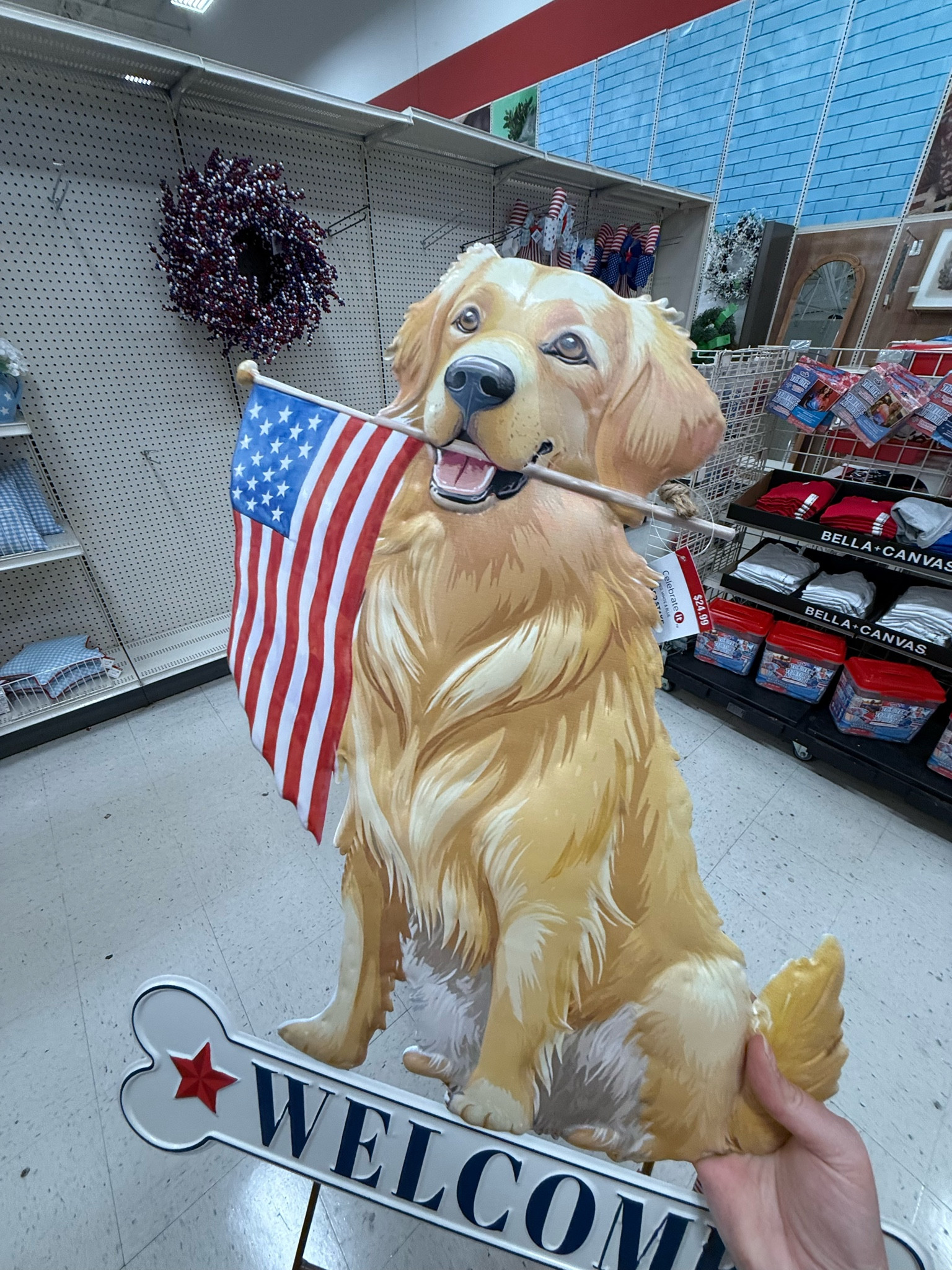 Obsessed with this sign I found at Michaels 🇺🇸 it looks just like Coop man🐾

#LTKSeasonal #LTKHome #LTKdayinmylife