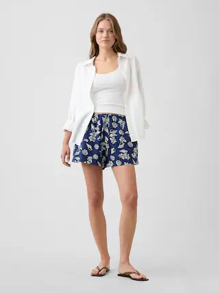 4" Pull-On Linen-Blend Shorts | Gap Factory