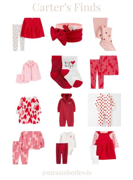Carter’s Valentine’s Day finds! Sizes from baby to big kid, be sure to click the drop downs by the sizes on their website to see kids, baby, toddler etc! I’m loving the girls two piece pj set for my daughter, adorable! 💗

#LTKSeasonal #LTKkids #LTKHoliday