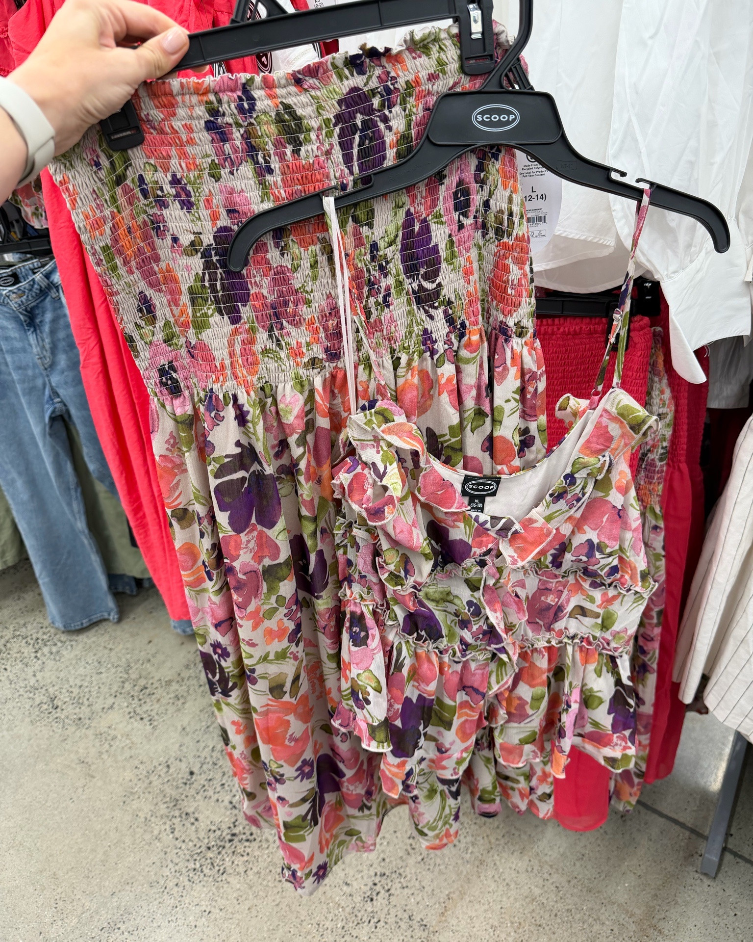 Scoop cami and skirt matching set at Walmart, dressy outfit idea #walmartfashion