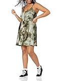 Amazon Brand - Wild Meadow Women's Spaghetti Strap Easy Printed Dress, Olive Tie Dye, XX-Small | Amazon (US)