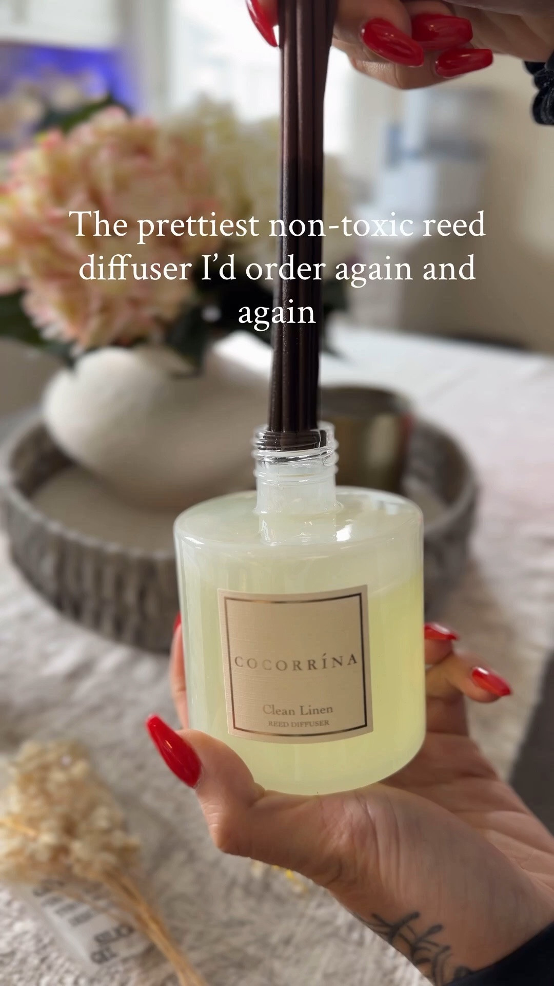 My favorite non-toxic reed diffuser! I have it in the scent “Clean Linen” and let me tell you my home smells SO GOOD. Having a signature home scent is so chic and makes your home feel and smell so luxurious without breaking the bank🫶🏽￼

#LTKselfcare #LTKSaleAlert #LTKHome