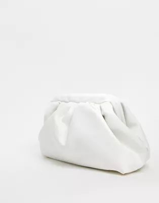 My Accessories London slouchy pillow clutch in white | ASOS (Global)