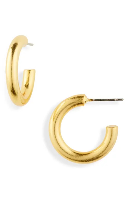 Madewell Small Chunky Hoop Earrings in Vintage Gold at Nordstrom | Nordstrom