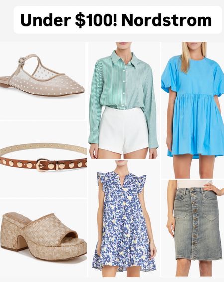 Under $100! New spring finds! Spring dresses, sandals, spring shoes, denim skirt 

#LTKfindsunder100 #LTKSeasonal #LTKshoecrush