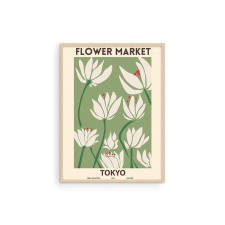 Haus and Hues Flower Market Poster Botanical Decor - Flower Wall Art & Flower Prints Wall Art Sage G | Walmart (US)