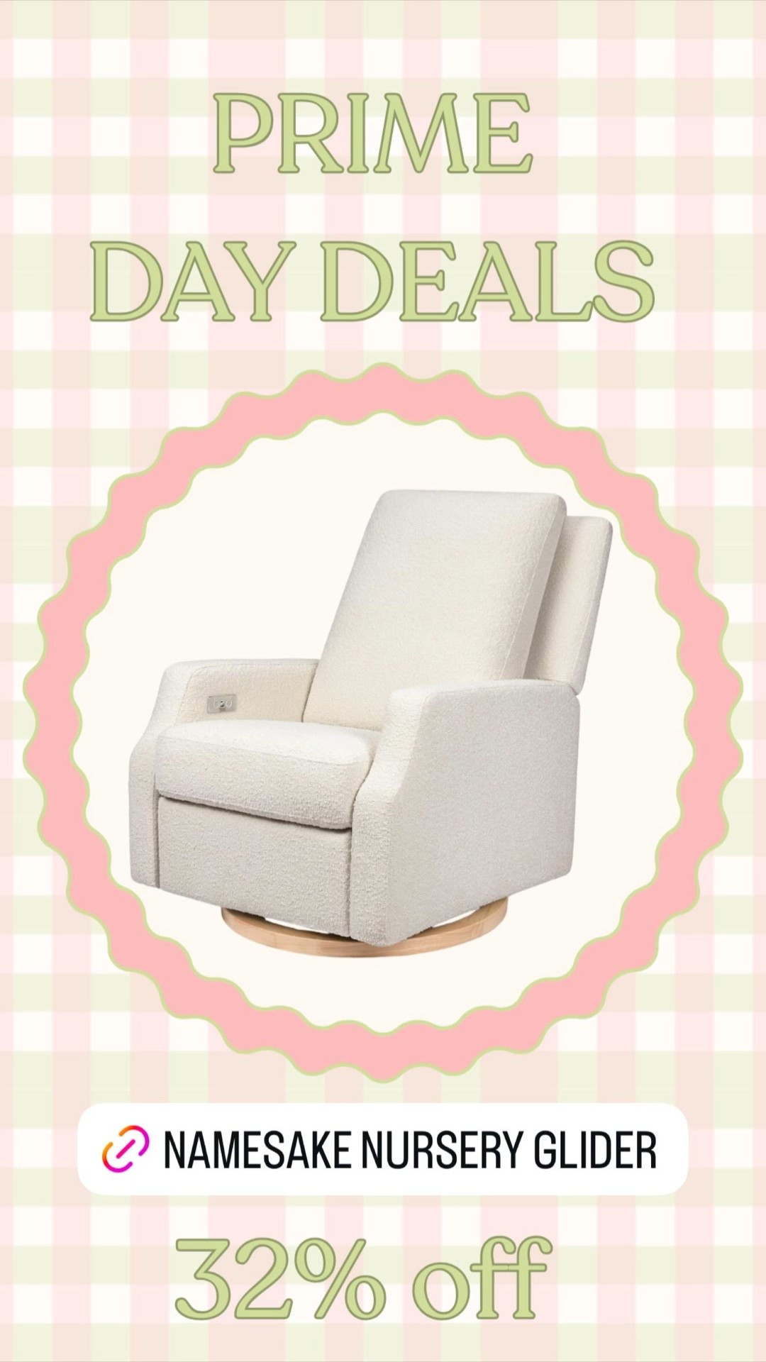 Nursery glider on sale for prime day! 

#LTKBaby #LTKHome #LTKSaleAlert