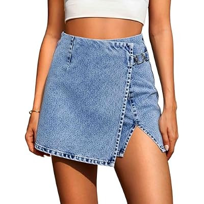 Eddoyee Western Y2K Denim Skort for Women Stretchy High Waisted Mini Skirt Trendy Co… | Amazon (US)