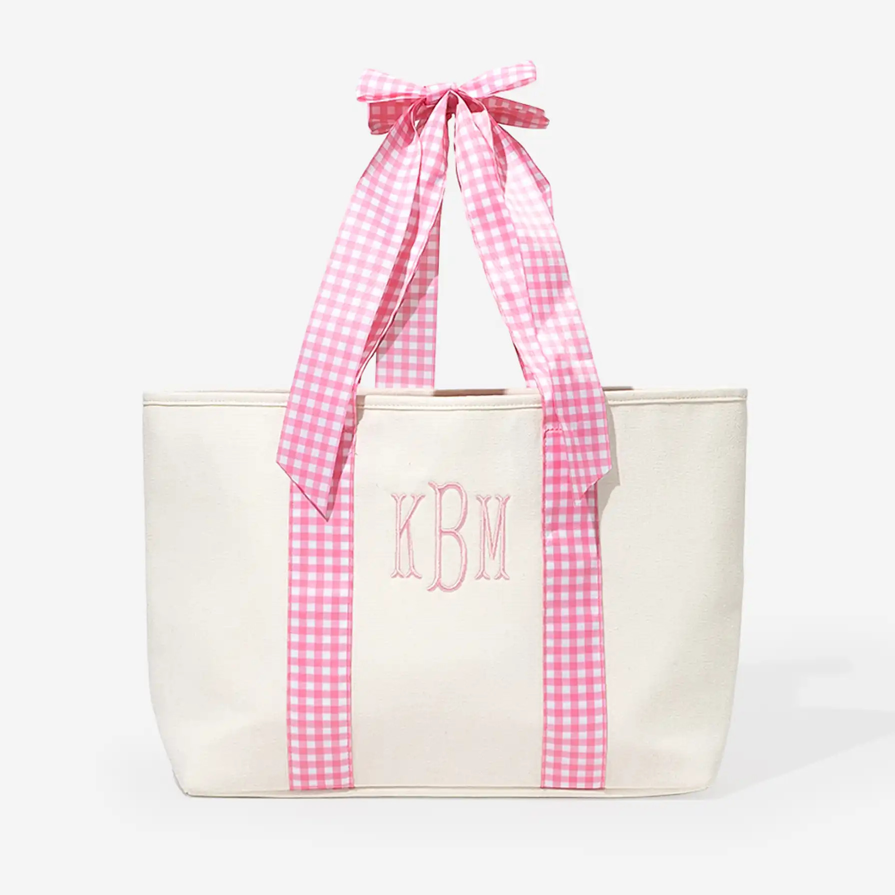Monogrammed Gingham Tote Bag | Marleylilly
