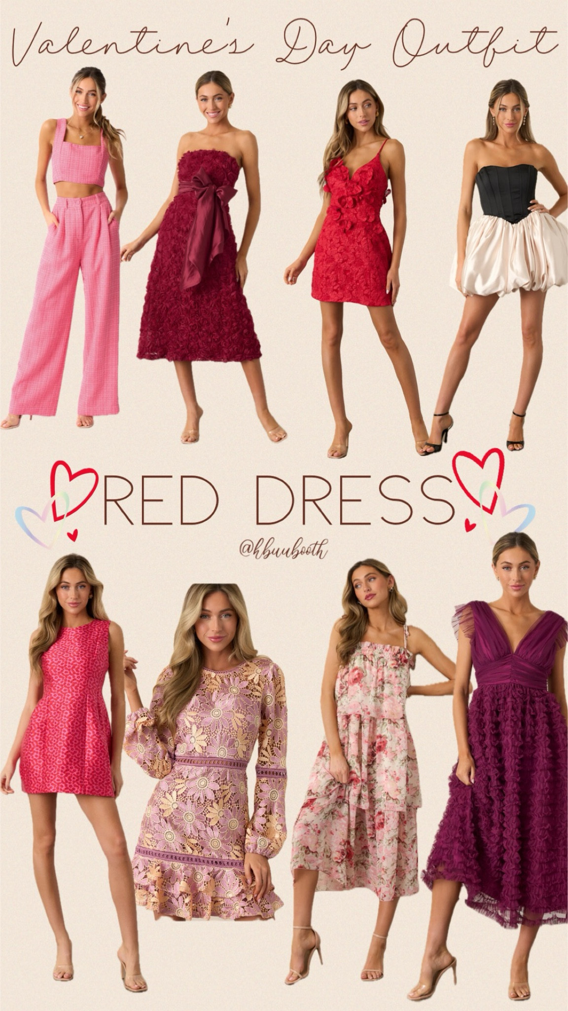 Valentine’s Day looks
Valentine’s Day outfit 
Casual outfits
Formal outfits 

#LTKStyleTip #LTKFindsUnder100 #LTKParties