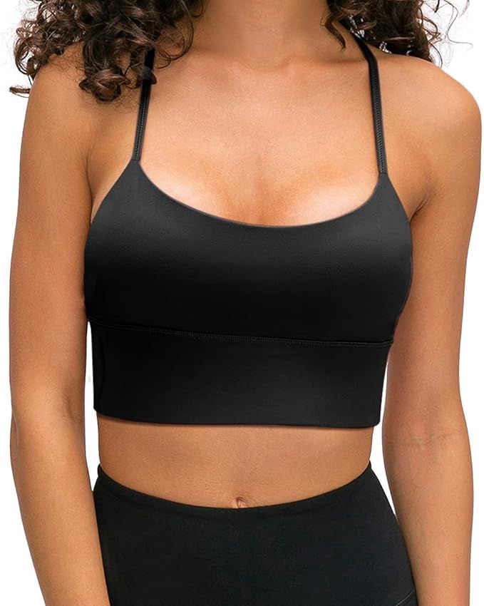 Holure Women Padded Sports Bra Fitness Workout Running Shirts Yoga Tank Top | Amazon (CA)