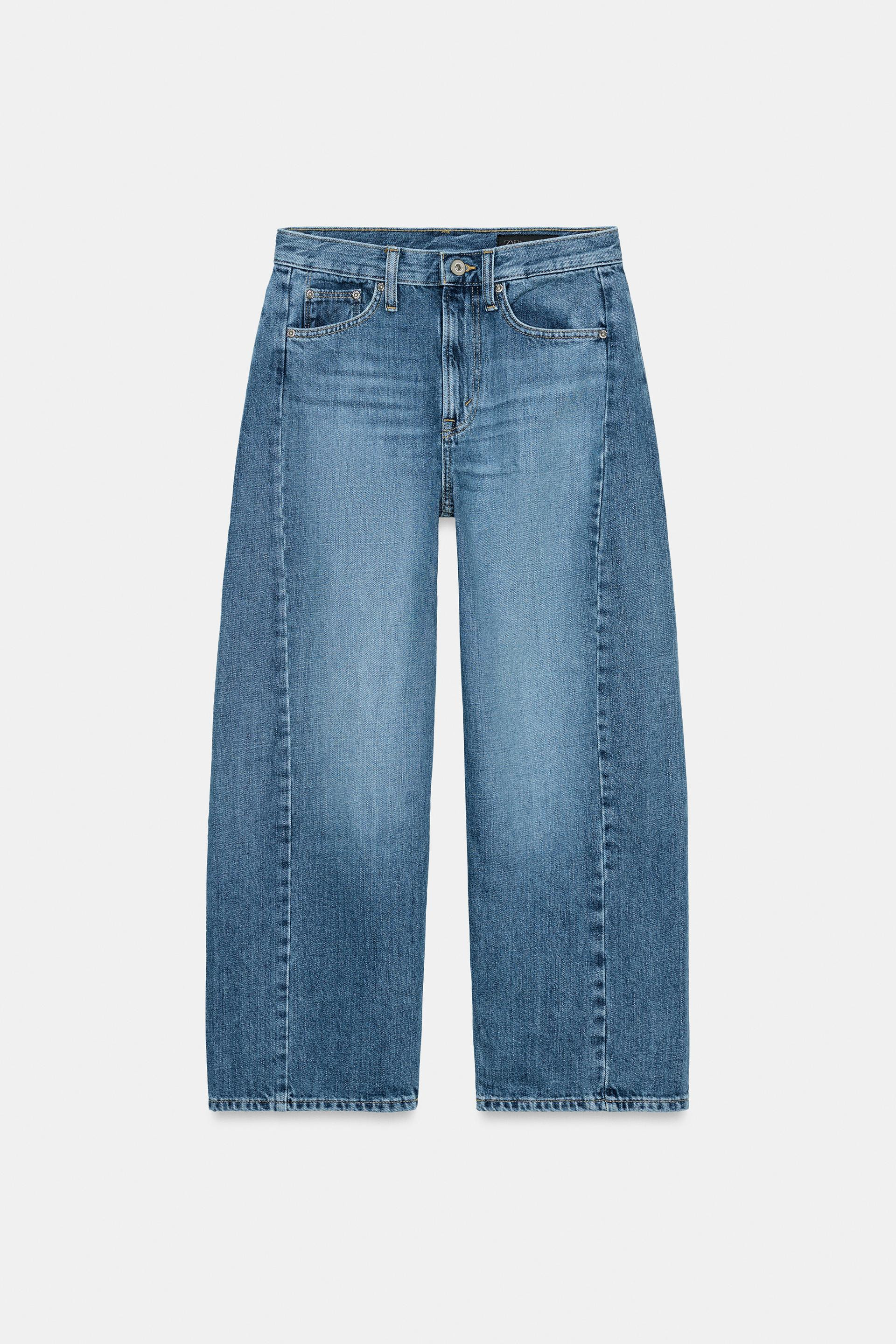 ZW COLLECTION ANKLE RELAXED FIT MID-WAIST JEANS | Zara UK