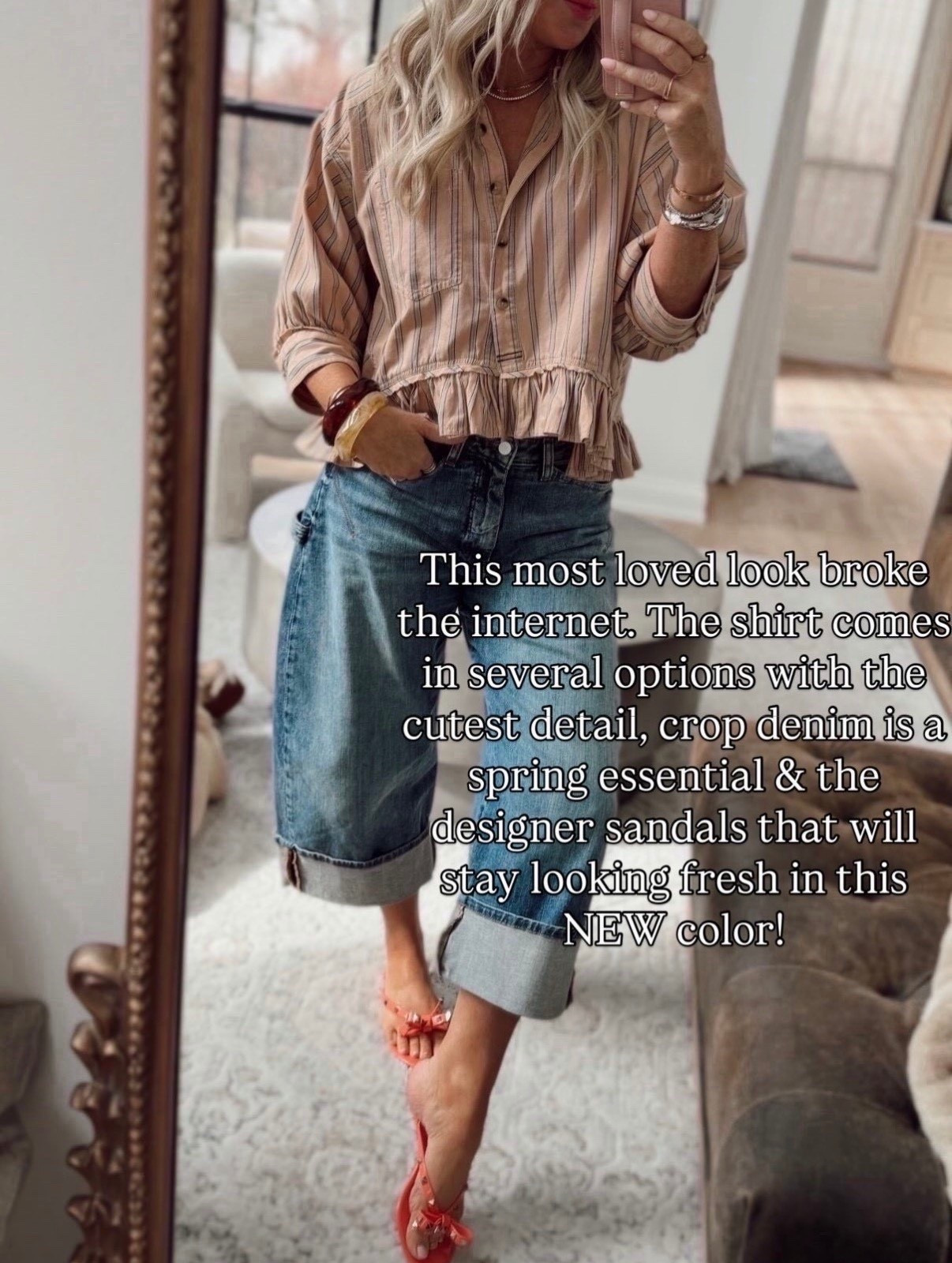 OOTD🤍
wearing small in top and I have a few colors including plain white and always get so many compliments! 
Jeans I sized up one but not sure I needed to! 

Spring outfits. Sandals. Spring break. Date night outfits. Vacation outfits. Denim. Jeans. 



#LTKMothersDay #LTKootd #LTKgrwm