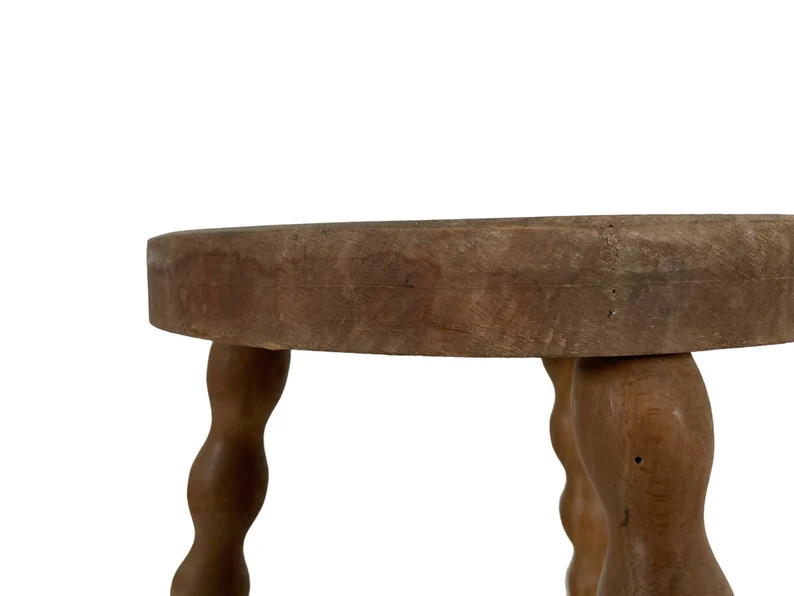 Vintage Stool Bobbin Leg French Milking Stool Kitchen Table Farm Round Shaped Seat Plant Rest Sta... | Etsy (CAD)