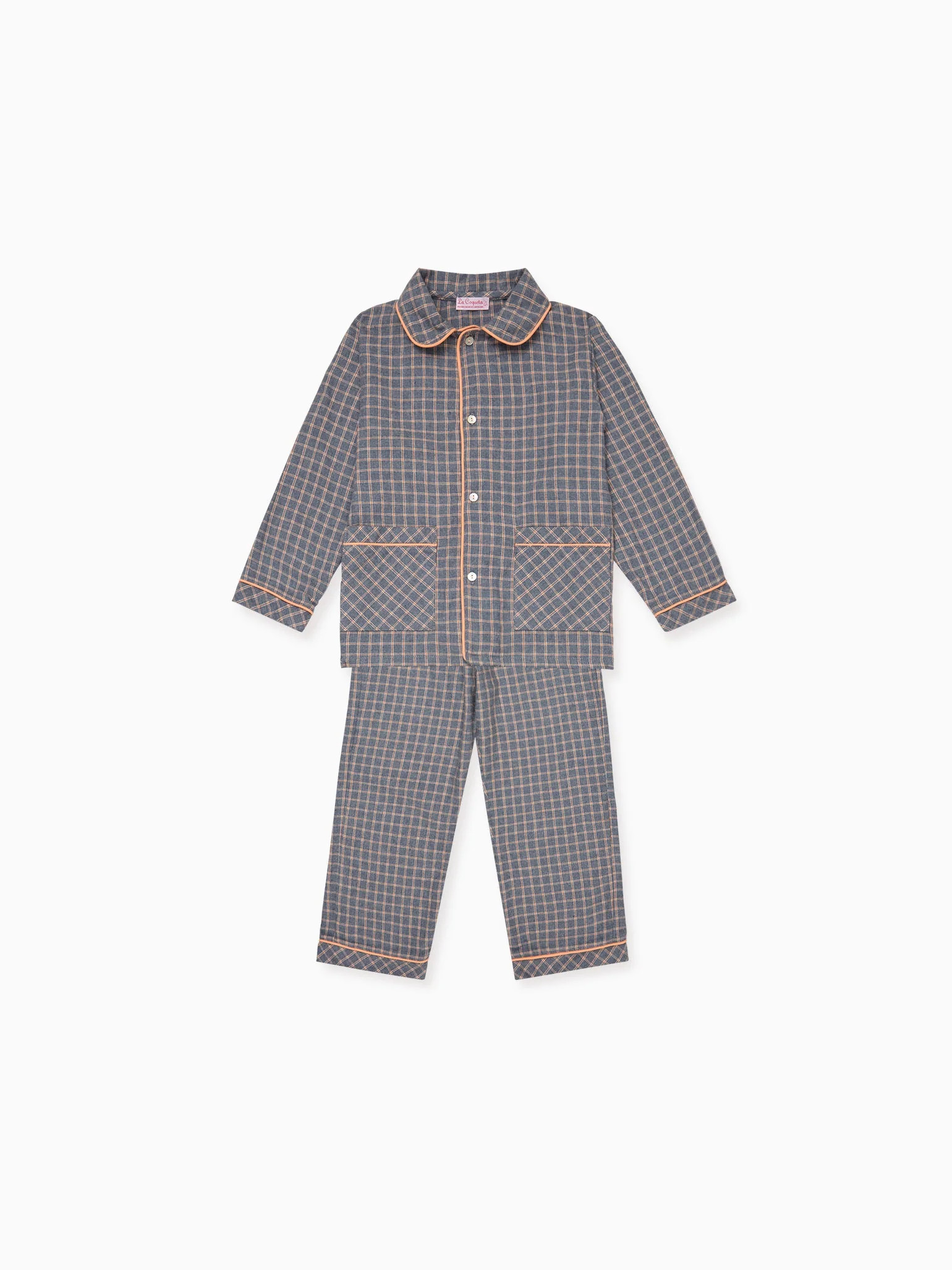 Grey Check Romero Kids Pyjamas | La Coqueta (US)