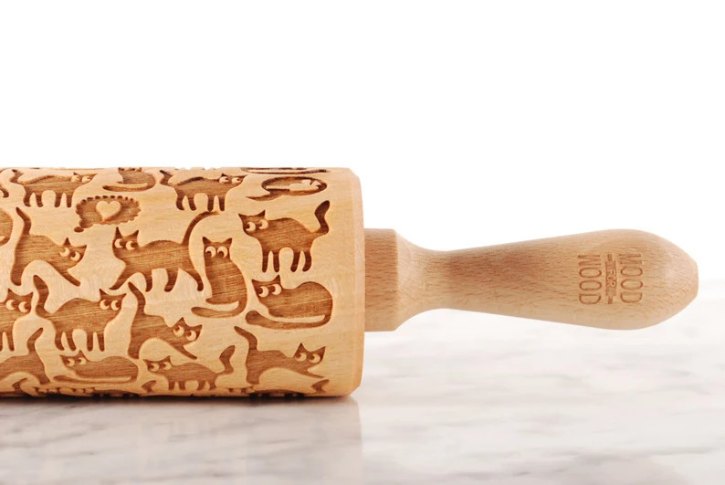 FUNNY CATS Embossing Rolling Pin for Cookies, Embossed Biscuits, Christmas Gift, Mothers Day Gift... | Etsy (US)