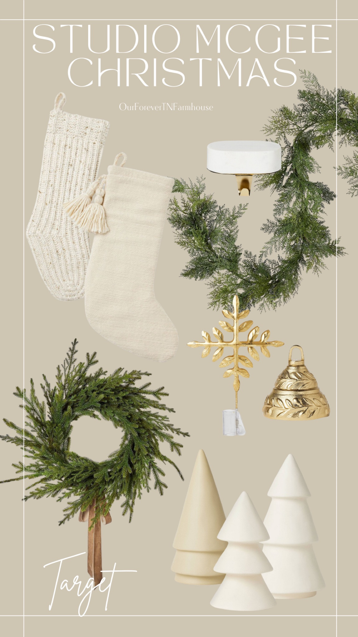 Studio McGee for threshold, Target Christmas home decor. Wreaths stockings, and Christmas tree figurines

#LTKSeasonal #LTKHoliday #LTKhome