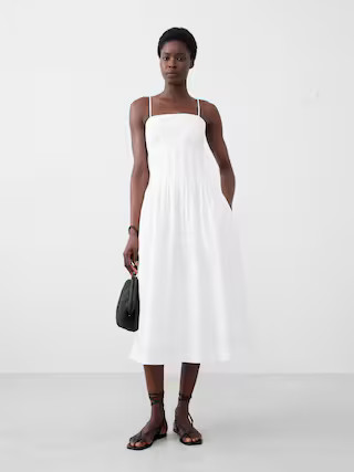 Pleated Midi Dress | Banana Republic Factory