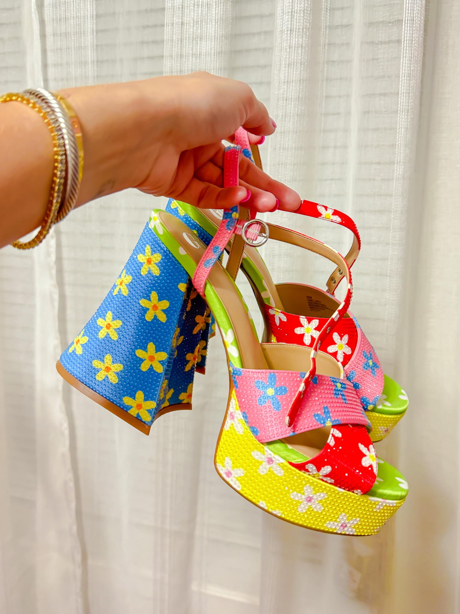 A WORK OF ART! best new shoes for spring #LTKshoes #platformheels #groovy #floral