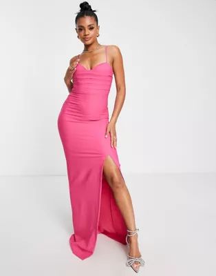 Trendyol cami maxi dress in bright pink | ASOS (Global)