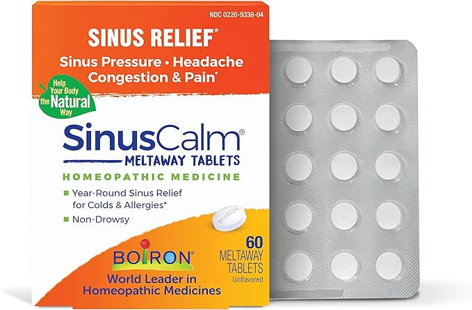 Boiron SinusCalm Tablets for Sinus Pain Relief, Runny Nose, Congestion, Sinus Pressure, Headache ... | Amazon (US)