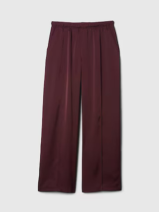 Mid Rise Recycled Satin Seamed Pants | Gap (US)