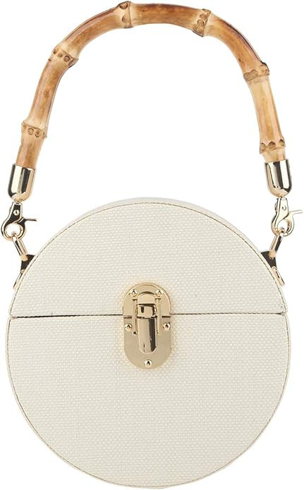 Fawziya Bamboo Purse Straw Clutch Summer Evening Handbag | Amazon (US)