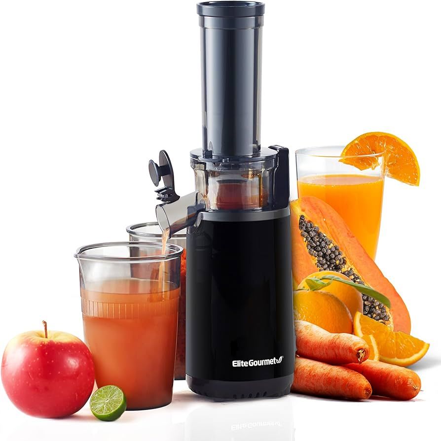 Elite Gourmet EJX600 Compact Small Space-Saving Masticating Slow Juicer, Cold Press Juice Extract... | Amazon (US)