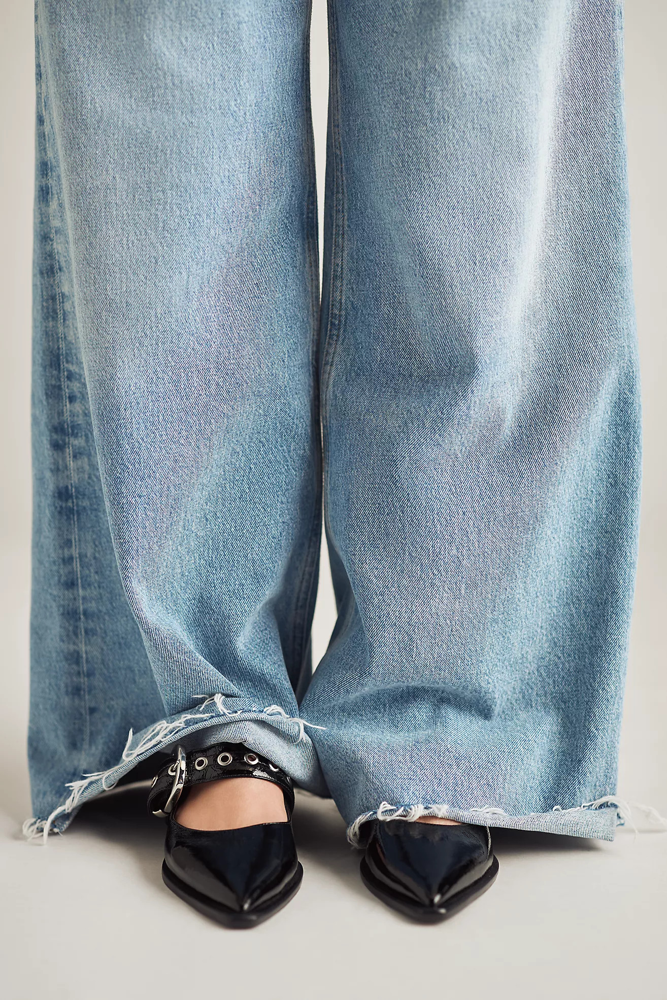 Maeve Pointed-Toe Moto Mary Jane Flats | Anthropologie (US)