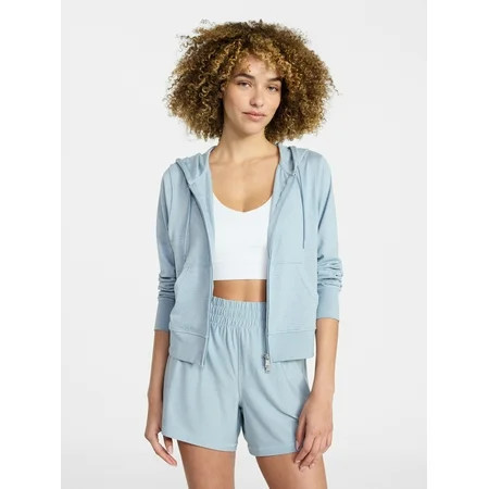 Athletic Works Women's and Women's Plus ButterCore Zip Front Hoodie, Sizes XS-4X | Walmart (US)