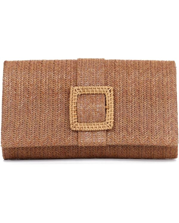 Straw Clutch Purse for Women Rattan Summer Evening Handbag Woven Beach Envelope Purse Raffia Hand... | Amazon (US)