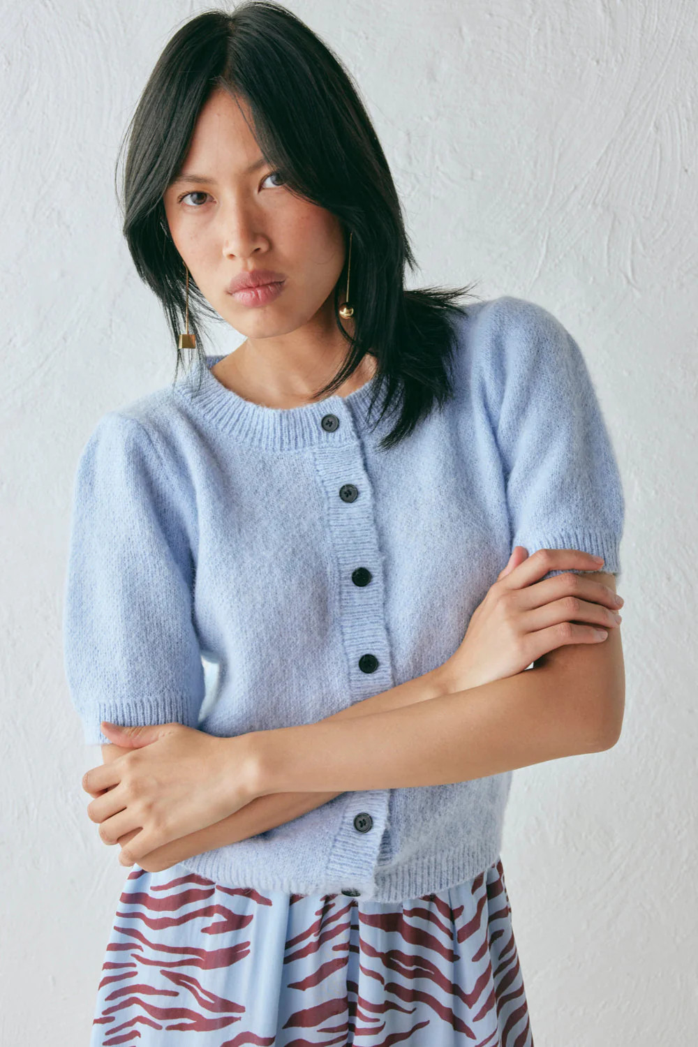 Tess Knit Top Sky | VRG Grl