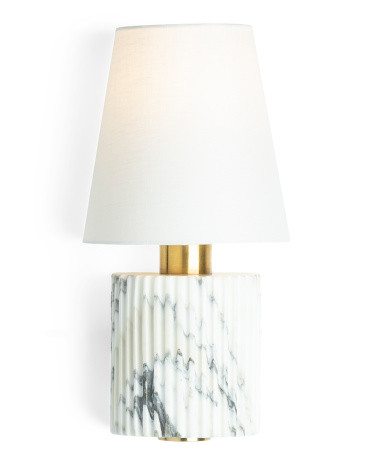 8x15.5in Brass Marble Aden Wall Sconce | TJ Maxx