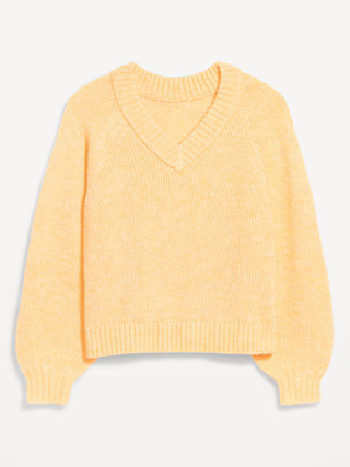 Cozy Cropped V-Neck Sweater | Old Navy (US)