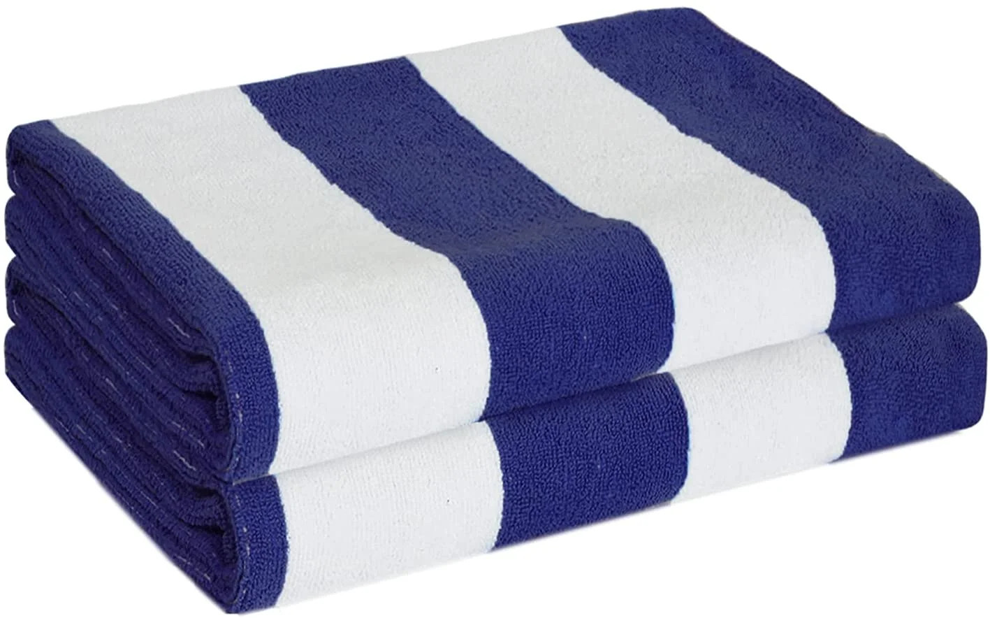 Exclusivo Mezcla 2 Pack Microfiber Cabana Striped Large Beach Towel for Adults (Navy, 30" x 60")-... | Walmart (US)