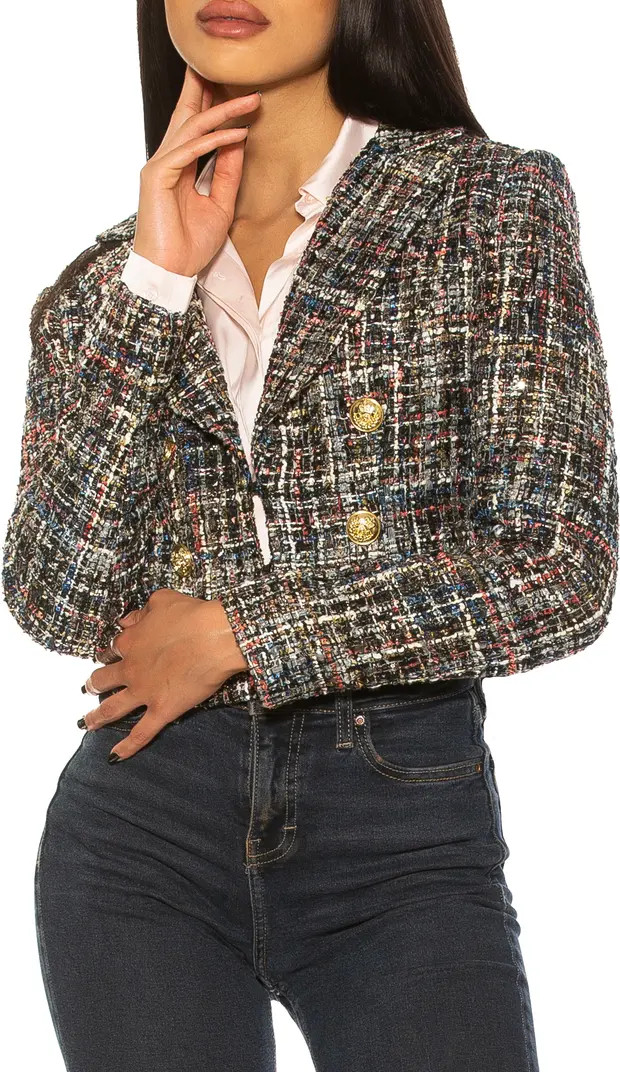 Alexia Admor Jesse Double Breasted Crop Tweed Blazer | Nordstromrack | Nordstrom Rack