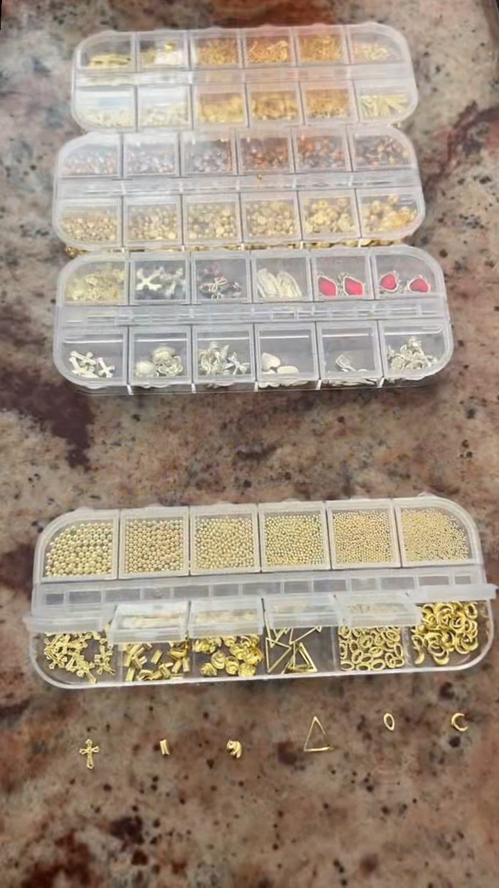 If you enjoy doing your own nails here is a kit full of beautiful gold charms and gems to enhance your nails!🙌🏽😍💅🏽
#nailcharms #goldcharms
#diynails #diynailsathome

#LTKBeauty #LTKselfcare #LTKdayinmylife