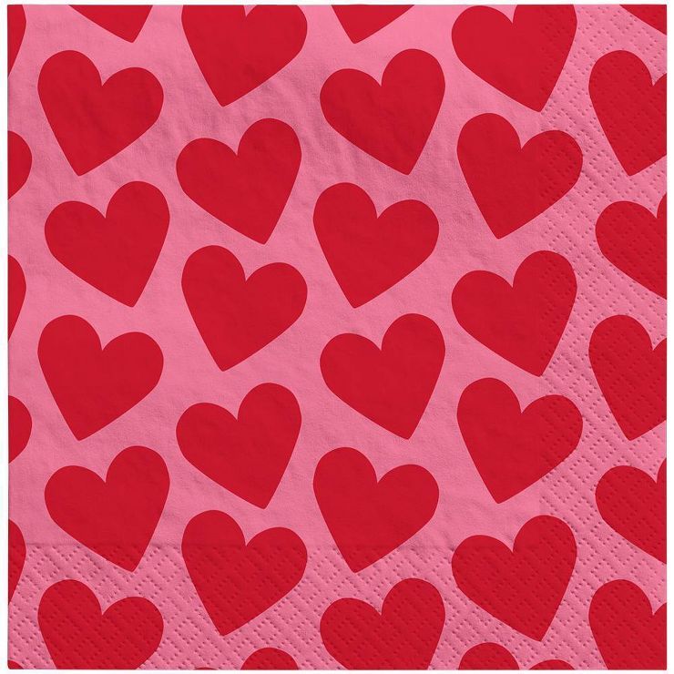 30ct Valentines Heart Lunch Napkins - Spritz™ | Target