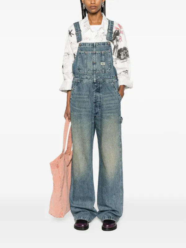 R13 D'arcy Denim Dungarees - Farfetch | Farfetch Global
