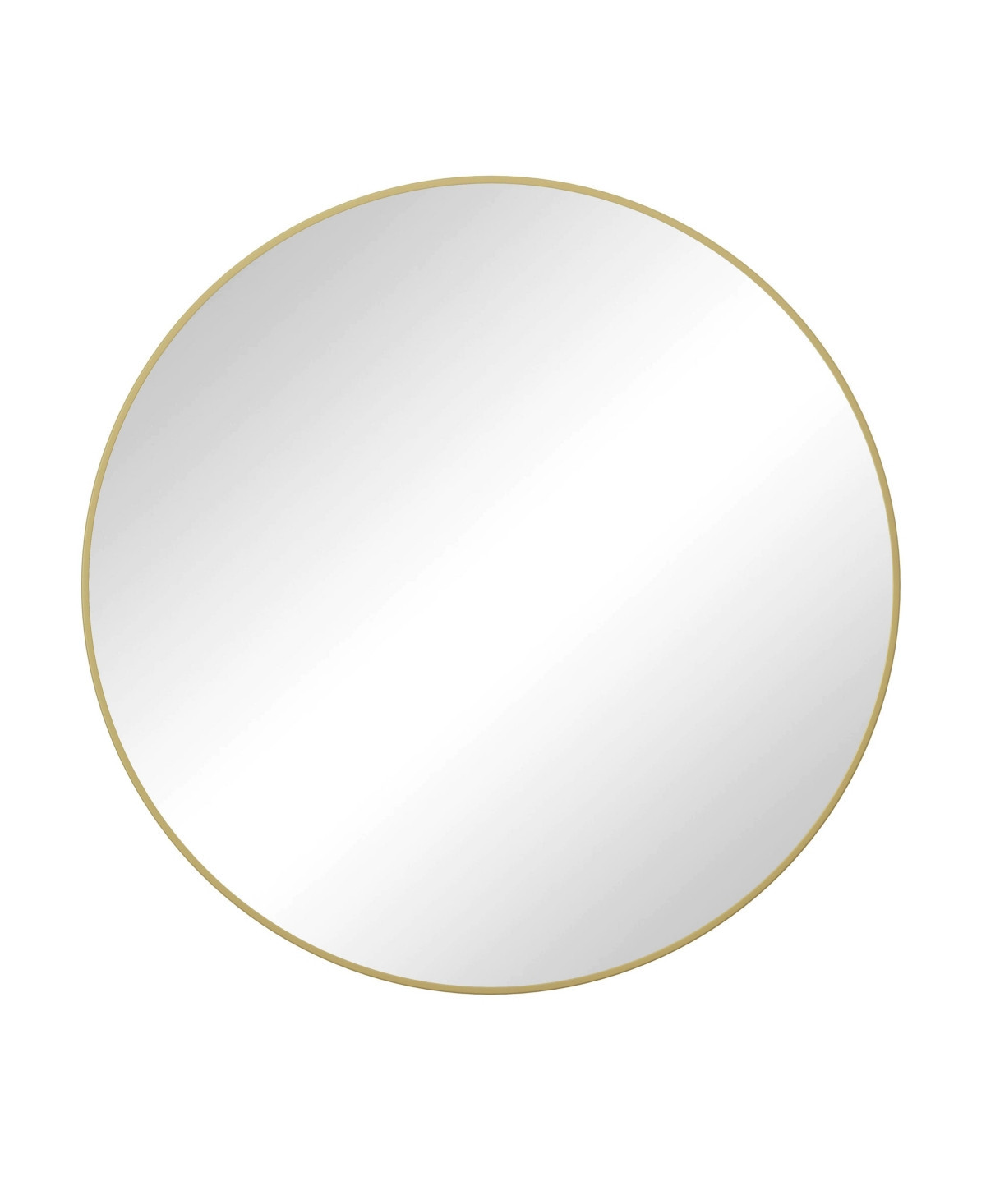 Slickblue 39-Inch Gold Circular Wall Mirror – Metal Framed Round Vanity Mirror for Bathroom, Living Room, or Bedroom Decor - Gold | Macy's