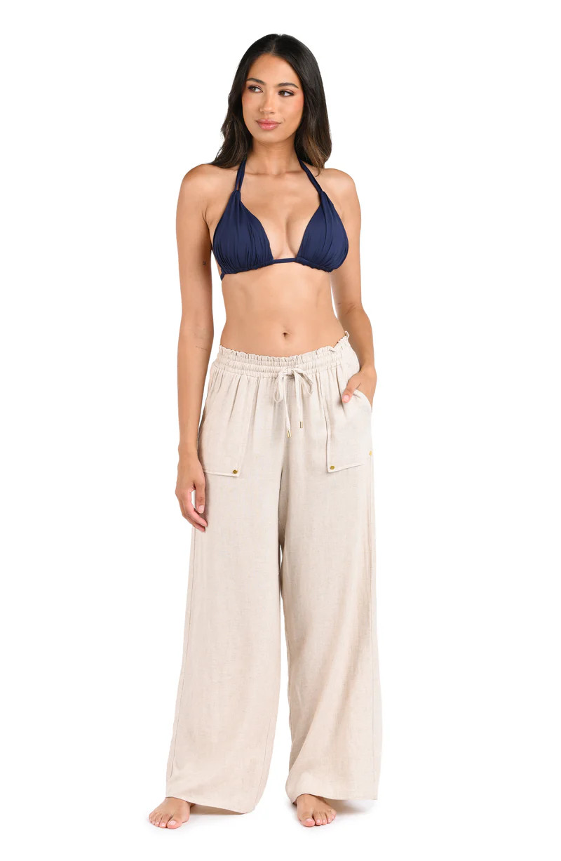 Delphine Coast Beach Pant Cover Up - Taupe | La Blanca Swim