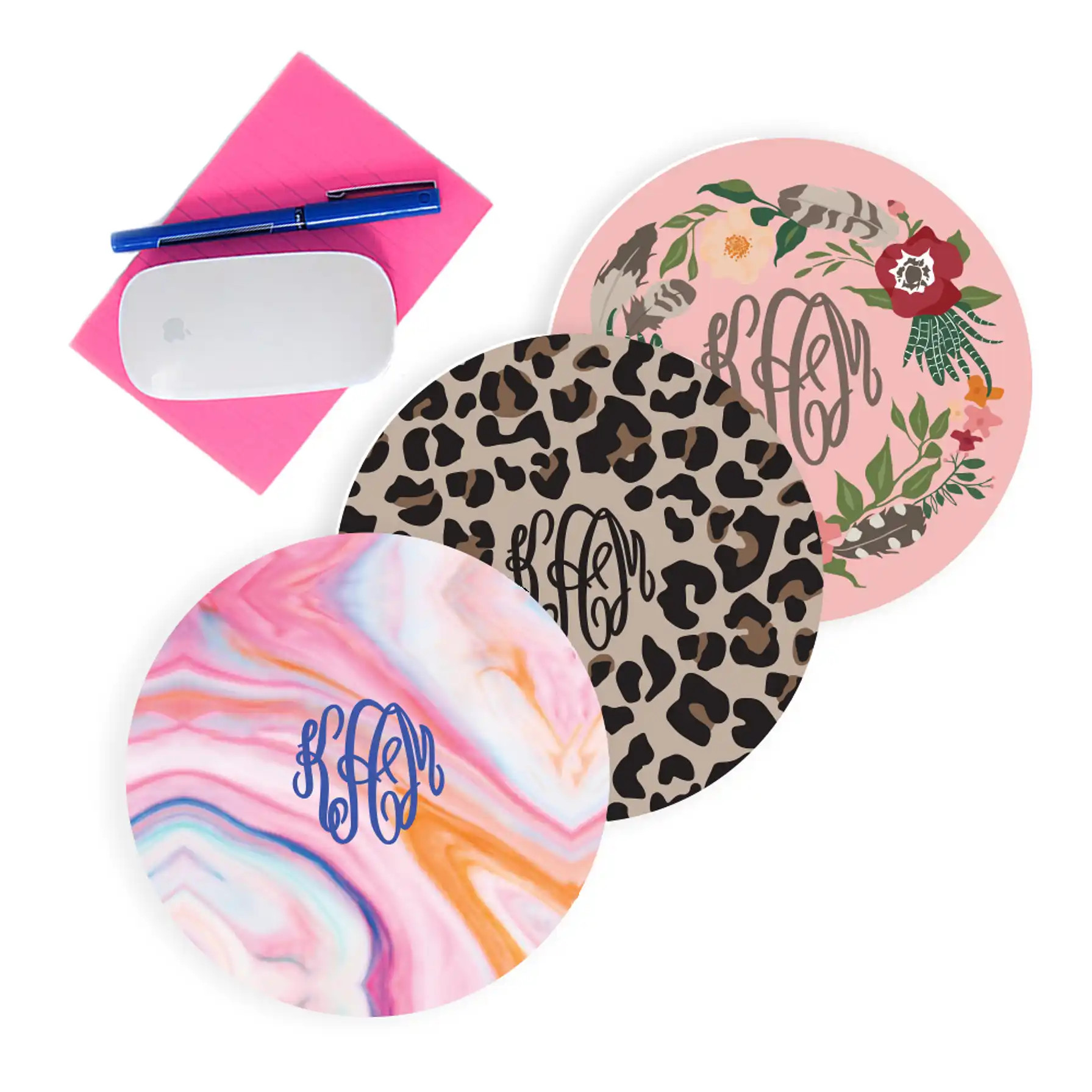 Monogrammed 8" Mouse Pad | Marleylilly